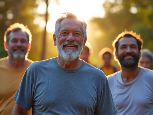 Diverse men of different ages enjoying active lifestyle and wellness